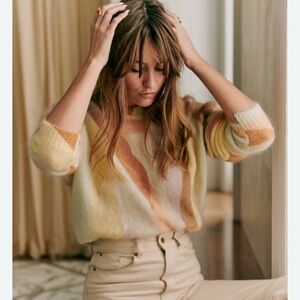 Sezane Amicie Jumper Leaves XS